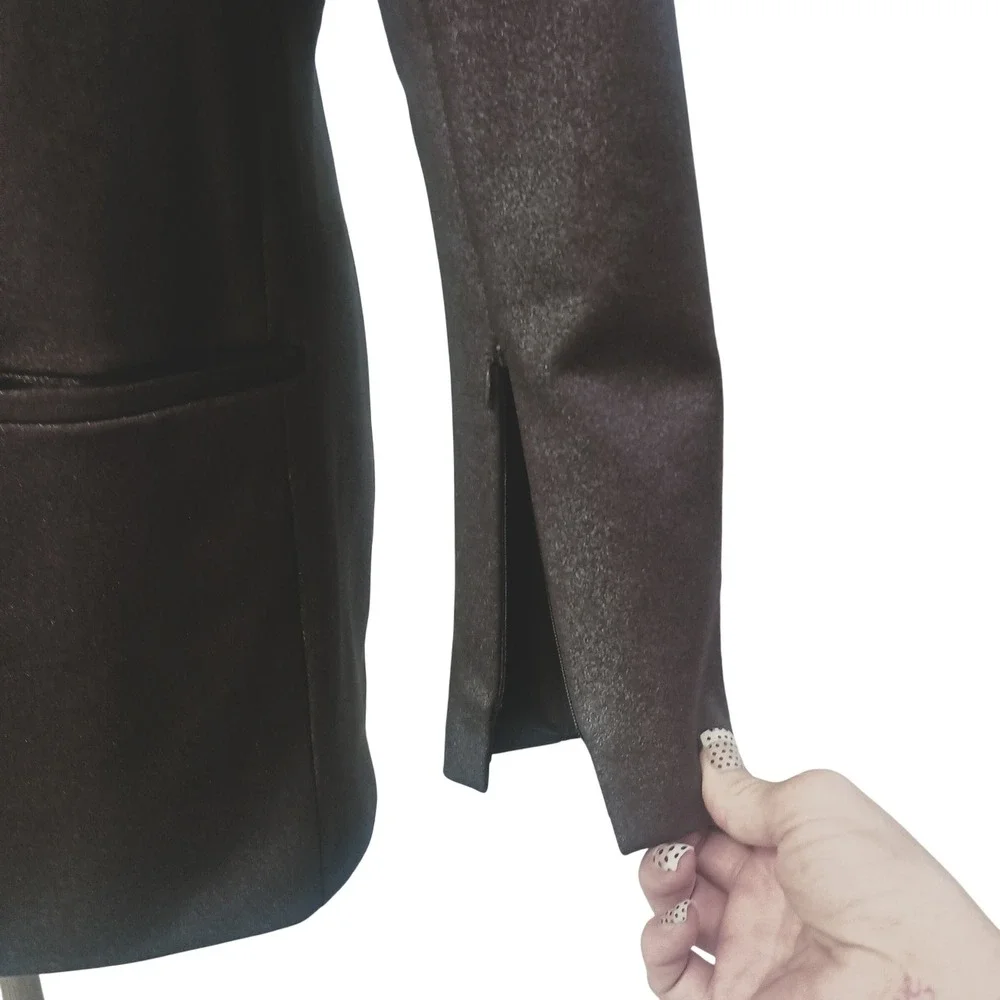 Express Columnist Shine Open‎ Front Blazer Brown NWT SKUW655